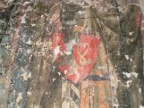 Obr.20 Cheb, františkánský klášter. Freska s českým znakem na ostění někdejší fortny, 2012. Foto P. Šebesta