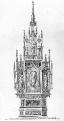 Kostel sv. Mikuláše. Mariánský oltář. Grueber 1864