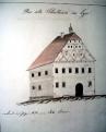 Staré gymnázium v roce 1470. V. Prökl kolem roku 1850