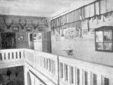 Lesnická škola. Hala se schodištěm. 1924