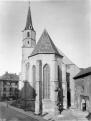 Františkánský kostel. Pohled na východní chor. 1945
