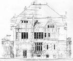 Knihovna. Projekt 1908. Severní fasáda