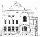 Knihovna. Projekt 1908. Východní fasáda