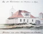 Střelnice. Stará budova v příkopu před Horní bránou. V. Prökl 1827