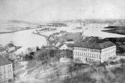 Vojenská nemocnice. Budova v roce 1867