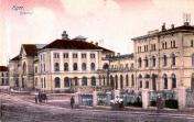 Nádraží. Hlavní budova od JZ kolem 1900