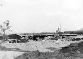Nádraží. Po bombardování v roce 1945
