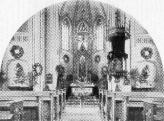 Evangelický kostel. Interiér kostela kolem 1910