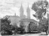 Stará nemocnice v Komenského sadech (1839-1910) kolem 1910