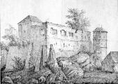 Hrad od SV. Grueber 1864