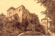 Chebský hrad od SV. C.W. Diem 1913