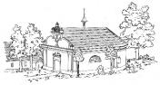 Chudobinec Myslivna. Kaple sv. Sebastiana. Kresba kolem 1900