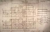 Radnice. Plán přestavby 2. patra střední budovy (1b), 3.12.1876