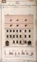 Dům U zlatého slunce. Plán na zřízení nového vchodu do hostince, Niklas Gschier, 1826
