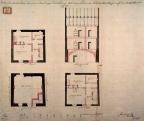 Dům Schirding. Plán oprav kleneb zadní části budovy, Prachensky,1830